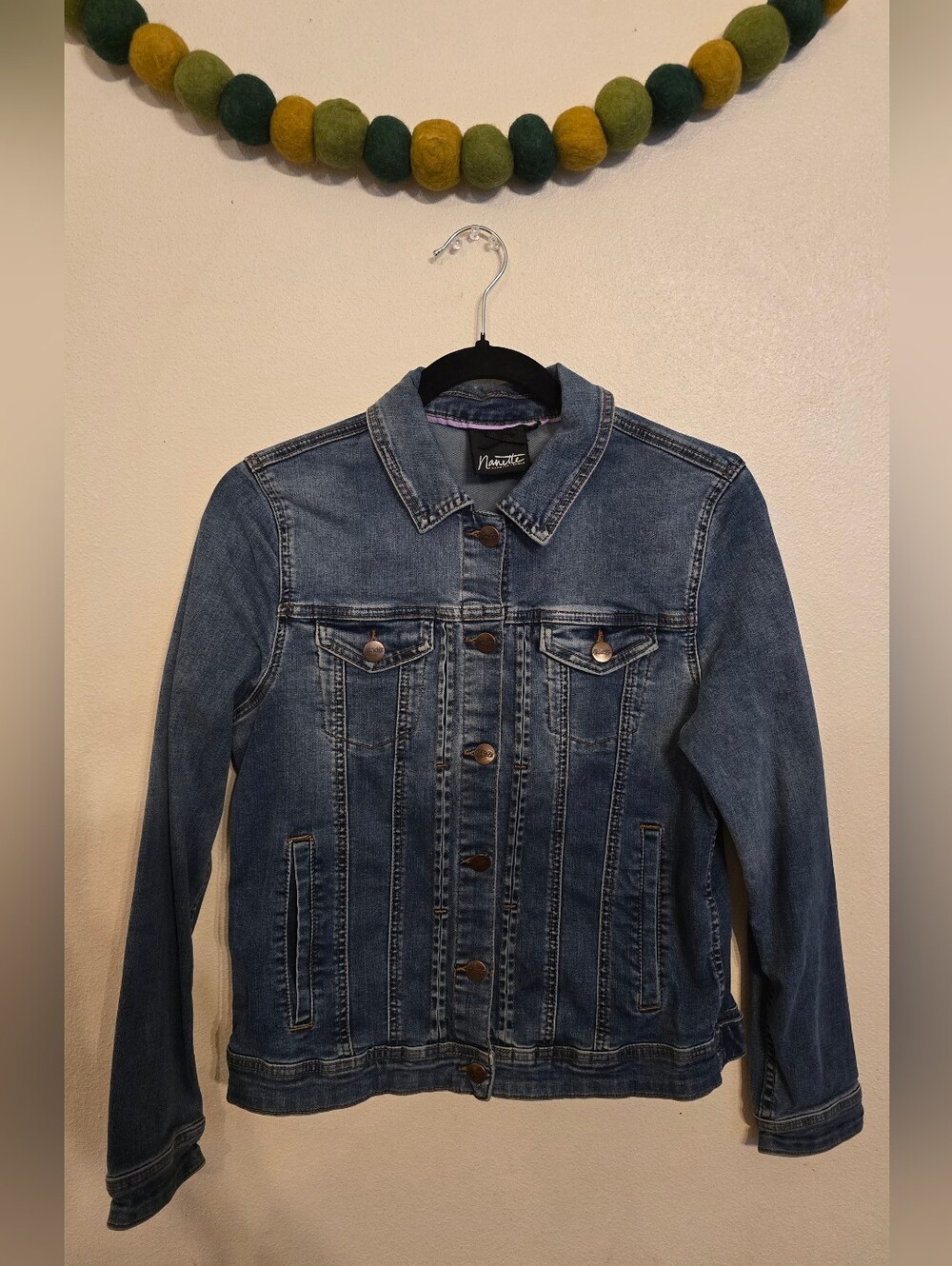 Nanette Lepore Womens Denim Jacket Size S Pockets